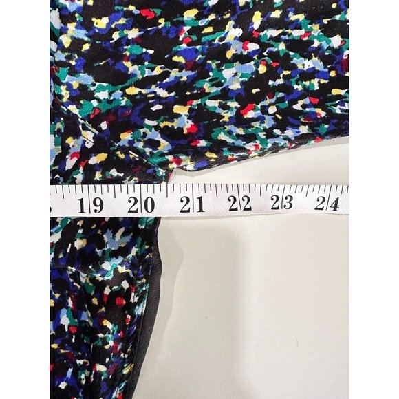 SANDRO Top Size S Sheer Back Abstract Printed Blouse Black Confetti‎ Top Size 1 - Picture 8 of 9